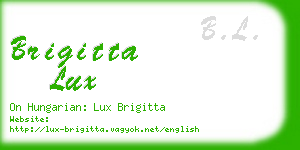 brigitta lux business card